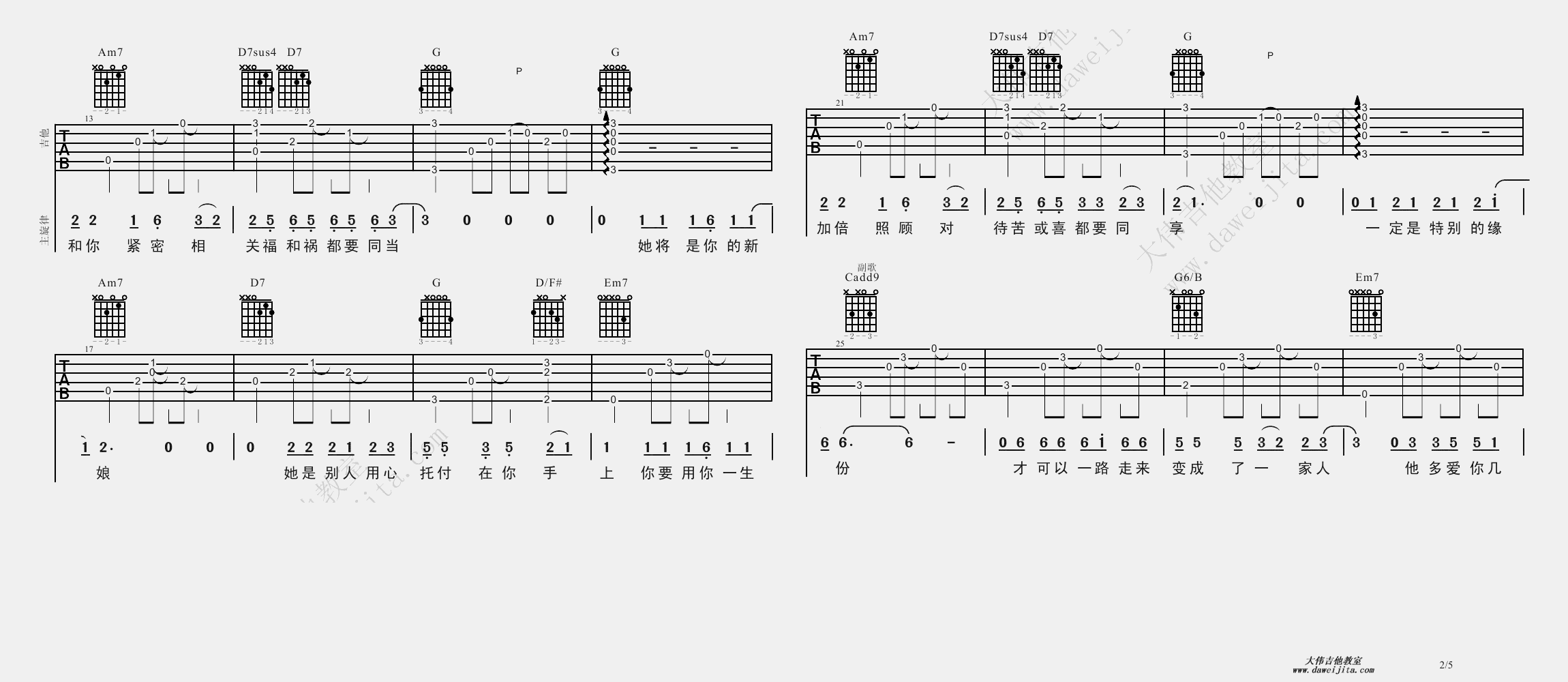 给你们吉他简谱_求 给你们 吉他谱(2)